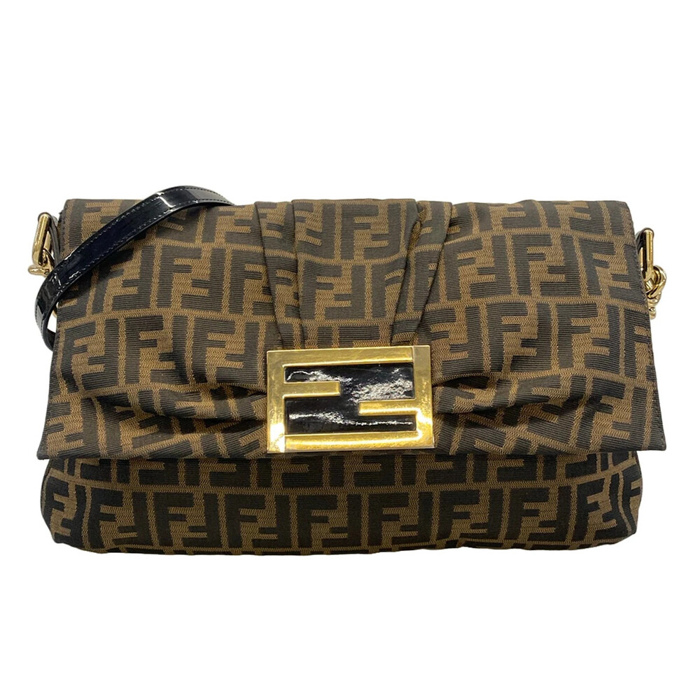 Fendi Zucca Brown Jacquard Shoulder Bag #372661F11B